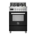 Professional Gas Range 60cm with Oven, Black