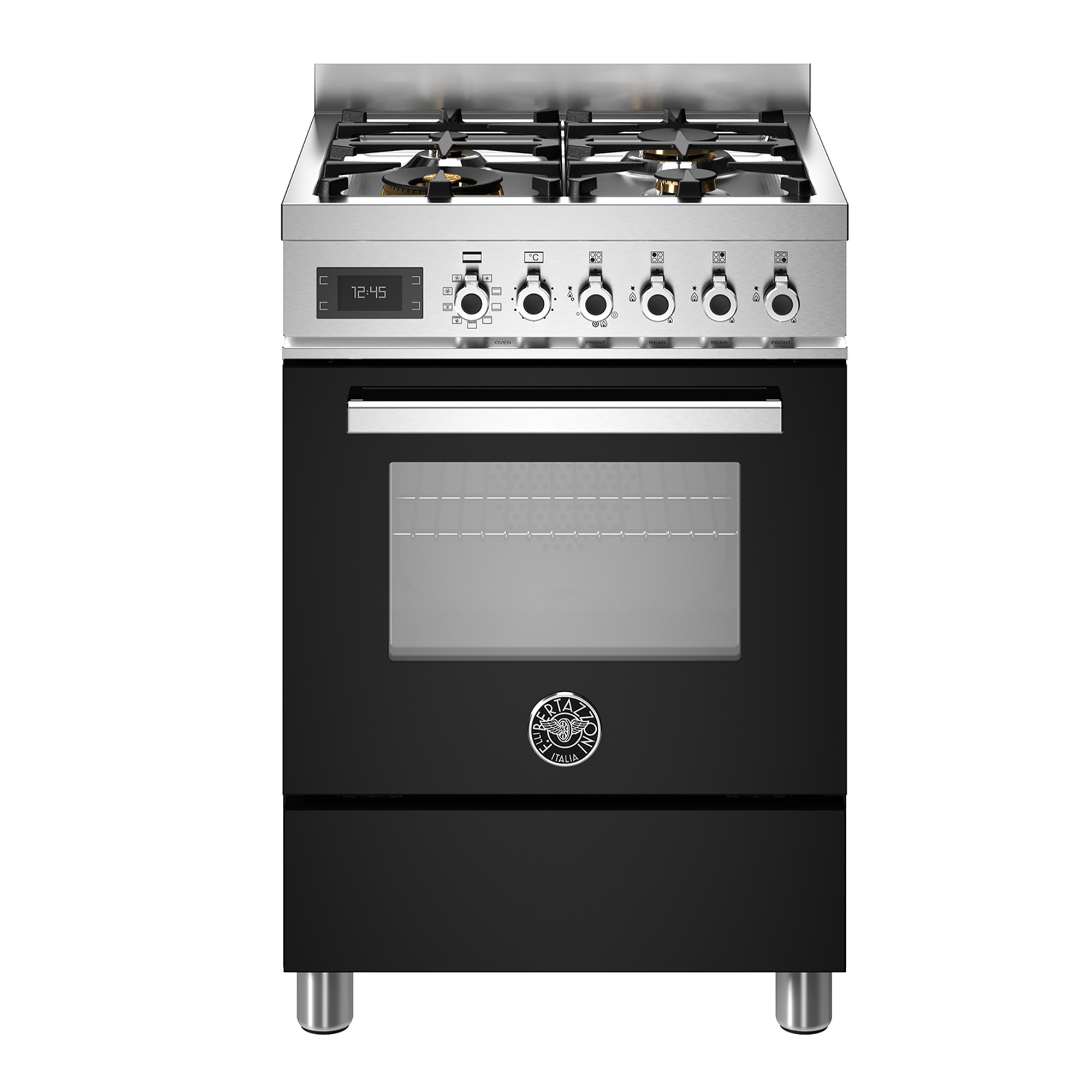 Bertazzoni Professional Gasspis 60cm med ugn, Svart