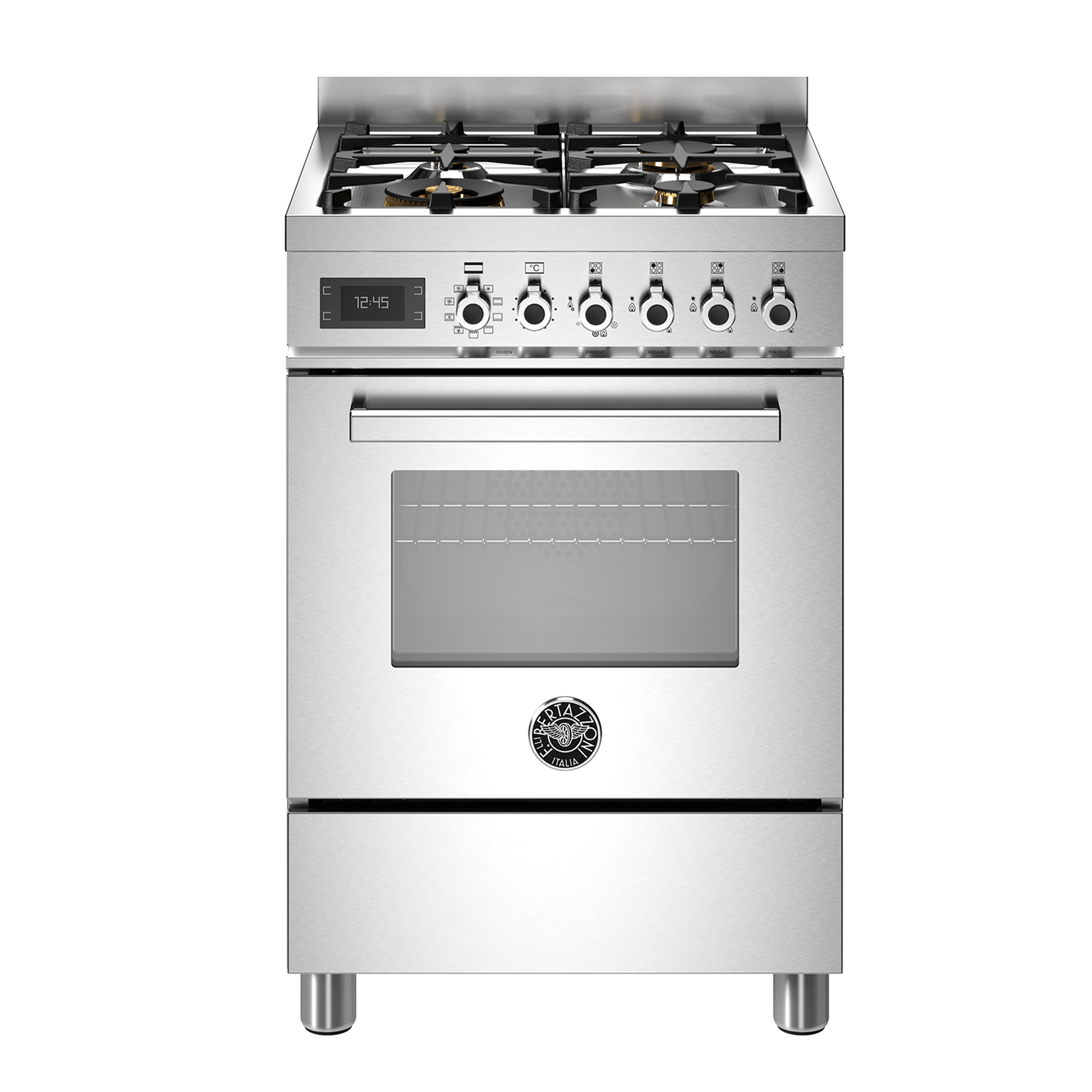Bertazzoni Professional Gasspis 60cm med ugn, rostfri