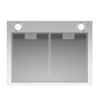 Professional Fläkt 60cm, rostfri