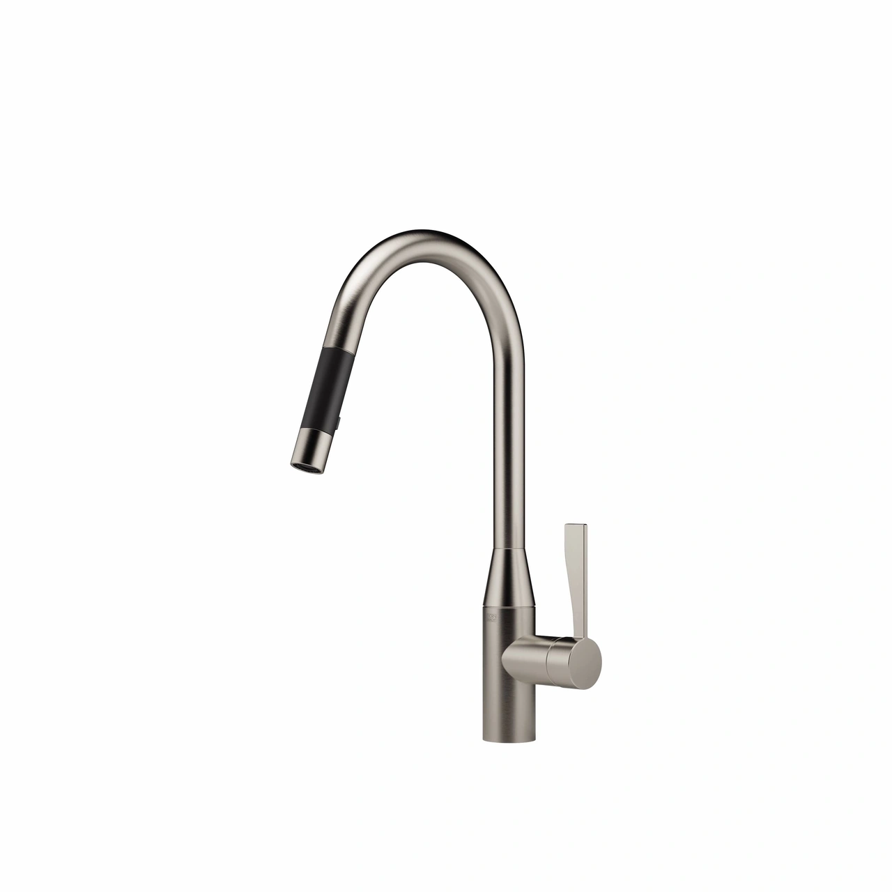 Sync Round Kitchen Mixer with Shower Brushed Platinum