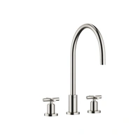 Tara Three-Hole Mixer Brushed Platinum