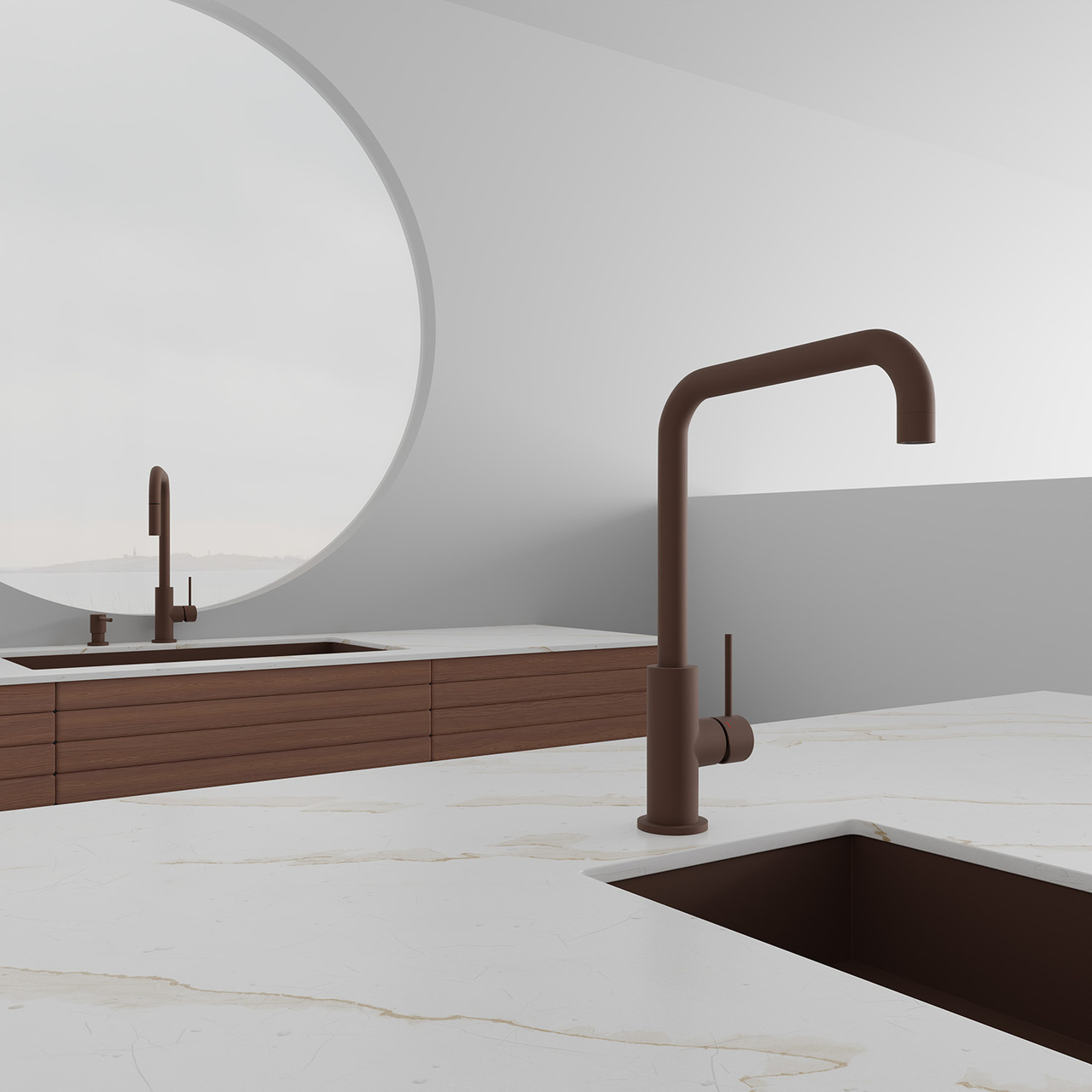 Köksblandare Accent Square Rust - Utan Diskmaskinavst.