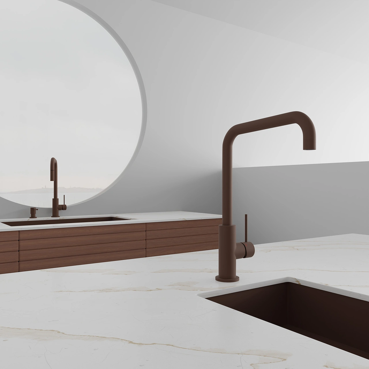 Köksblandare Accent Square Rust - Utan Diskmaskinavst.