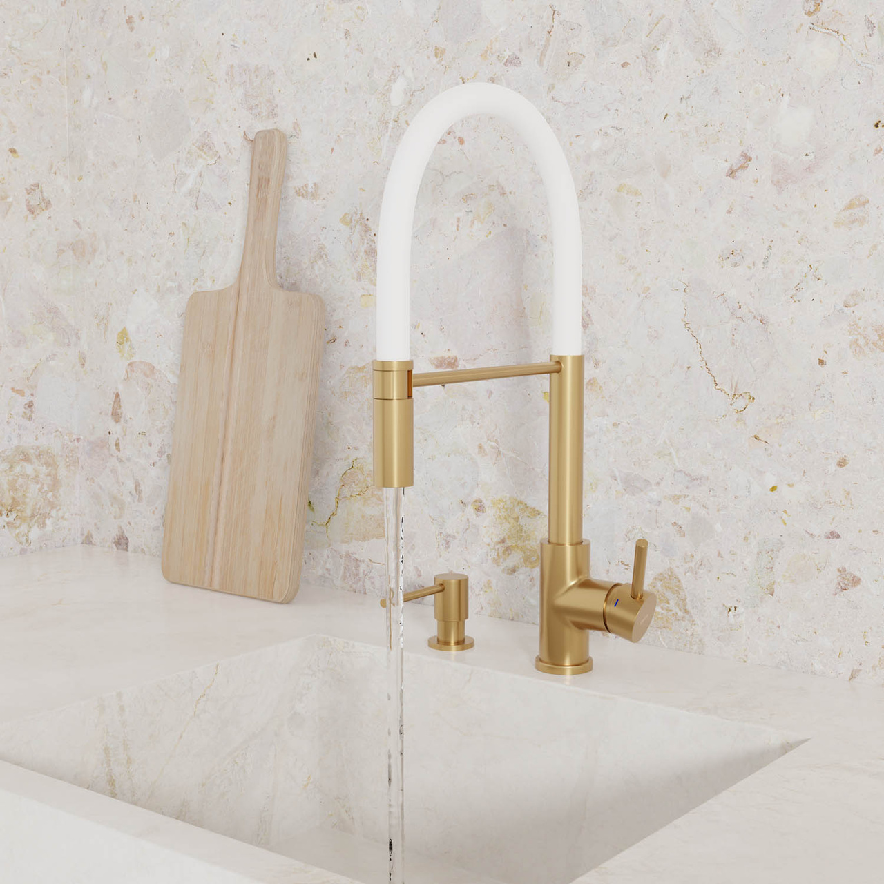 Köksblandare Steel Pro Sand - Utan Diskmaskinsavst.