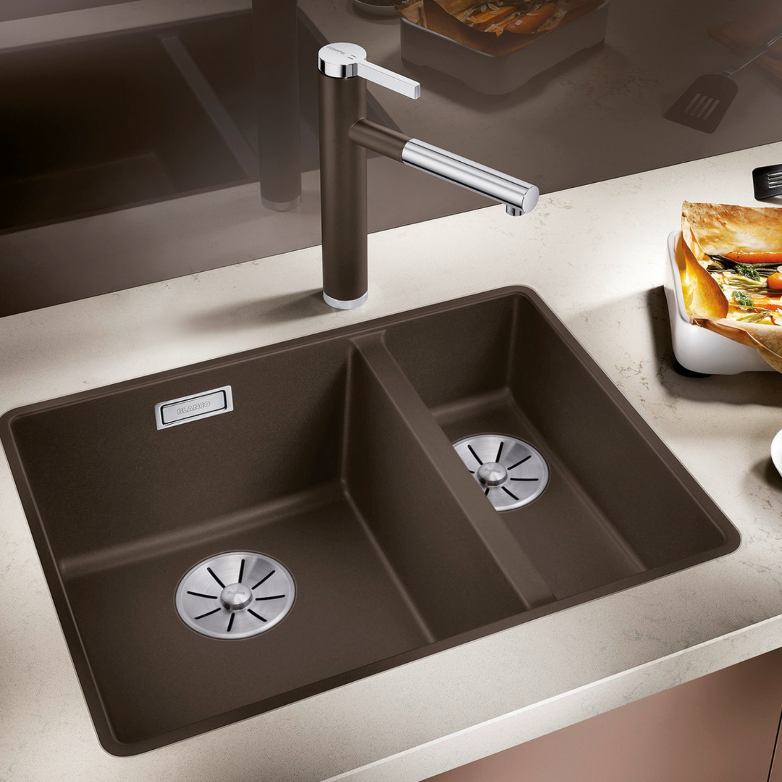 Diskho Subline 340/160-F Silgranit Infino Klippgrå