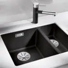 Diskho Subline 340/160-U Höger Silgranit Infino Svart