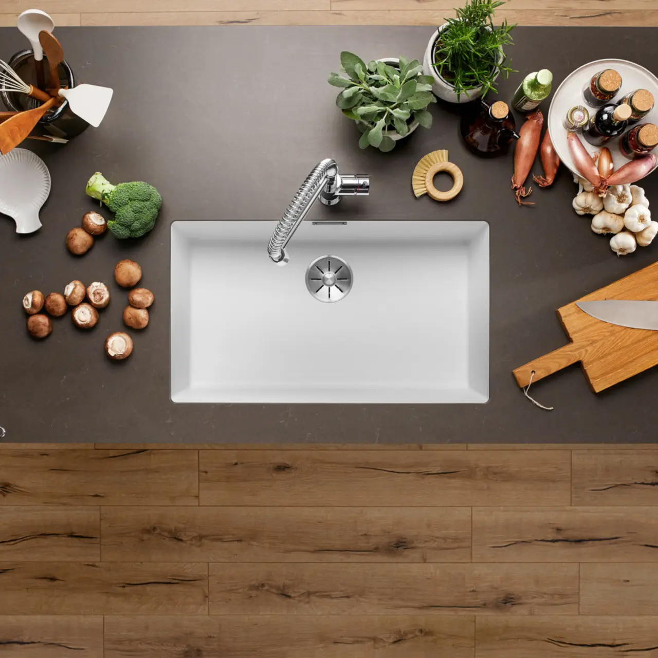 Subline 700-U Silgranit Infino Sink in Pebble Grey