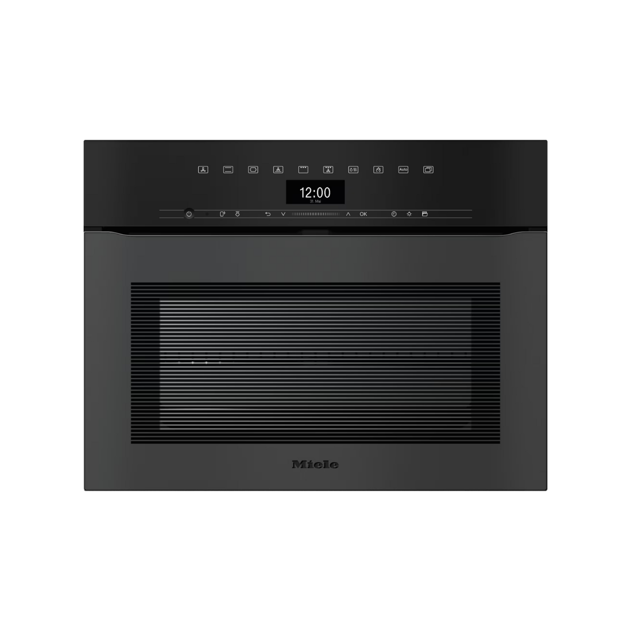 Handleless compact oven H 7440 BPX Obsidian black matt