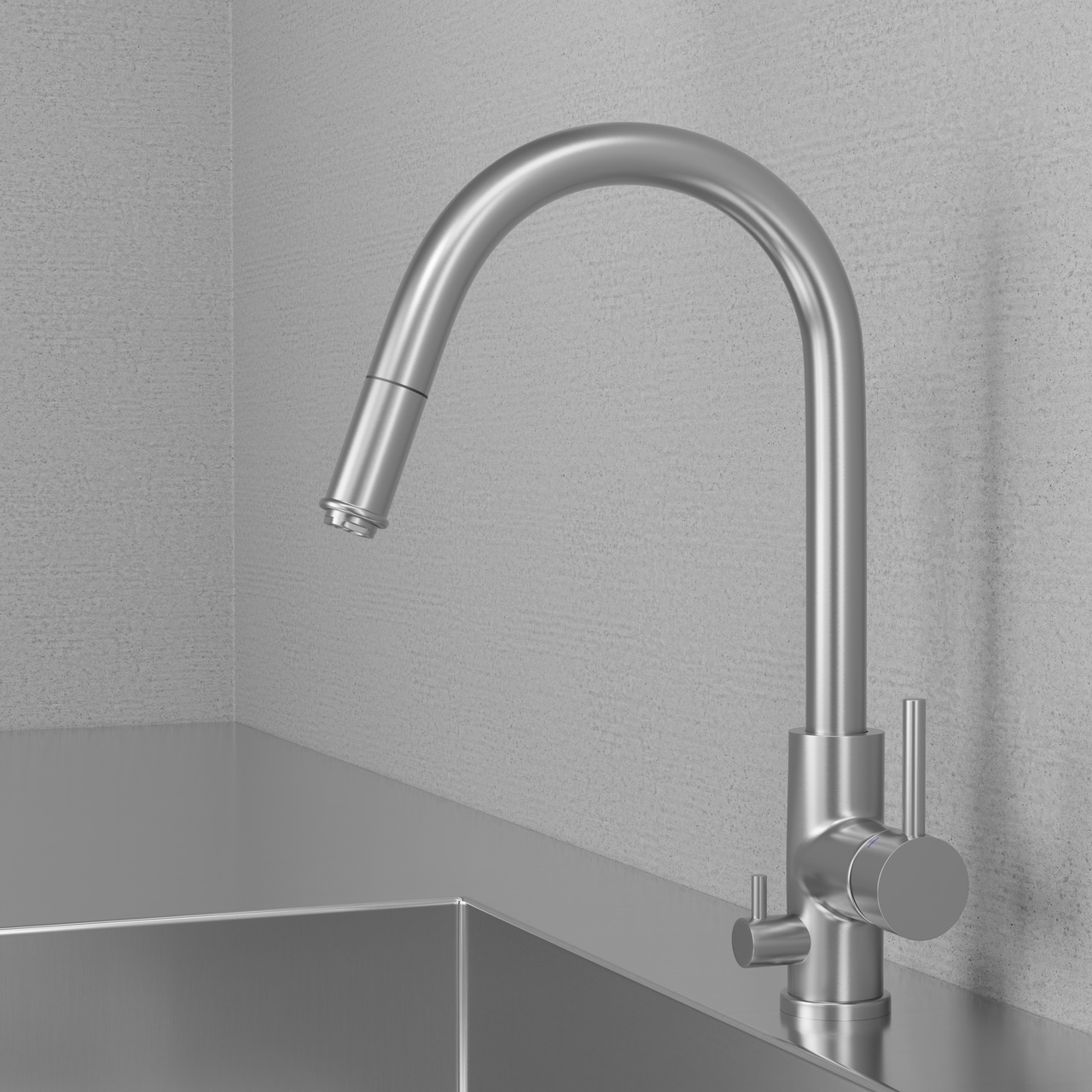 Köksblandare Steel Access Original Diskmaskinsavst.