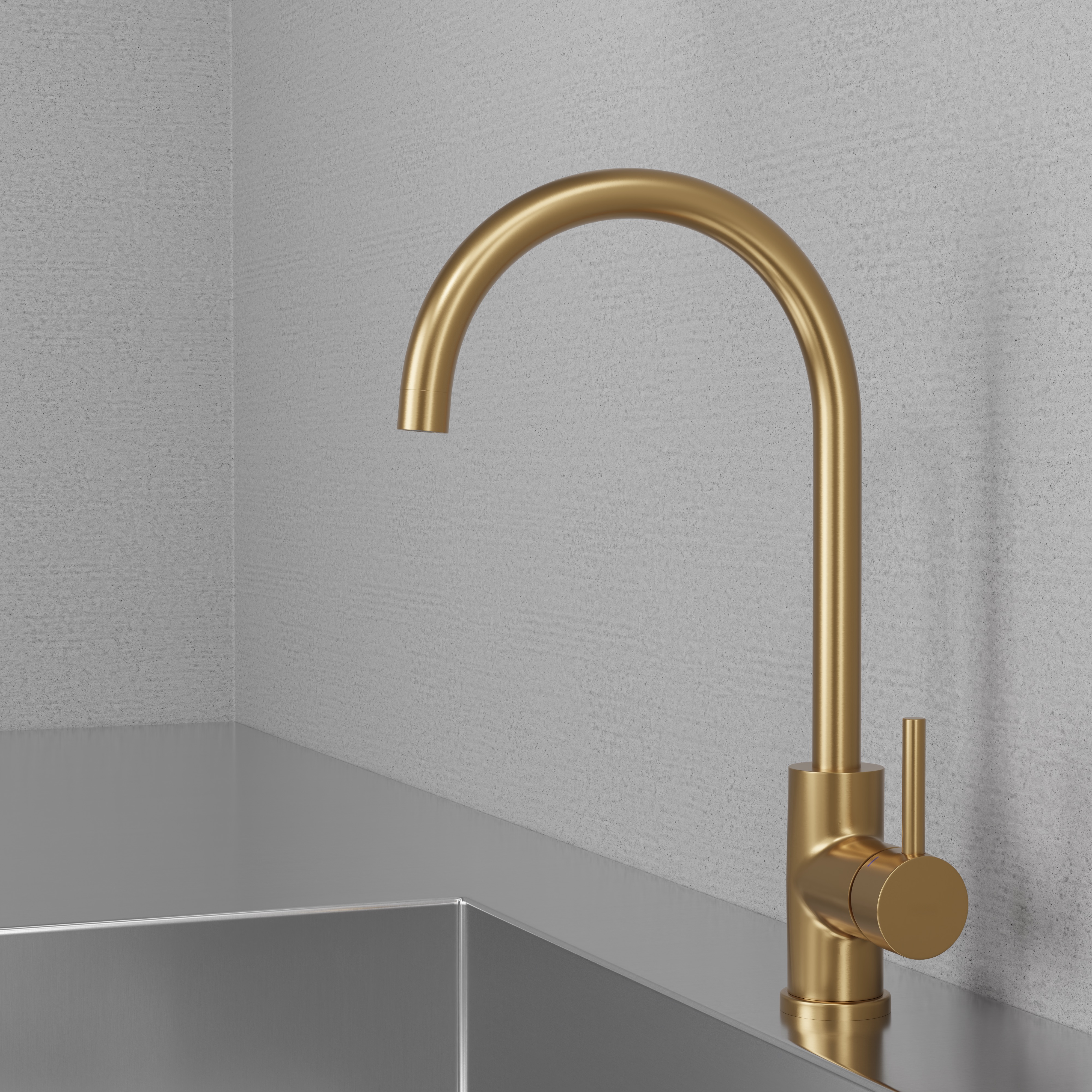 Köksblandare Steel Curve Sand - Utan Diskmaskinsavst.