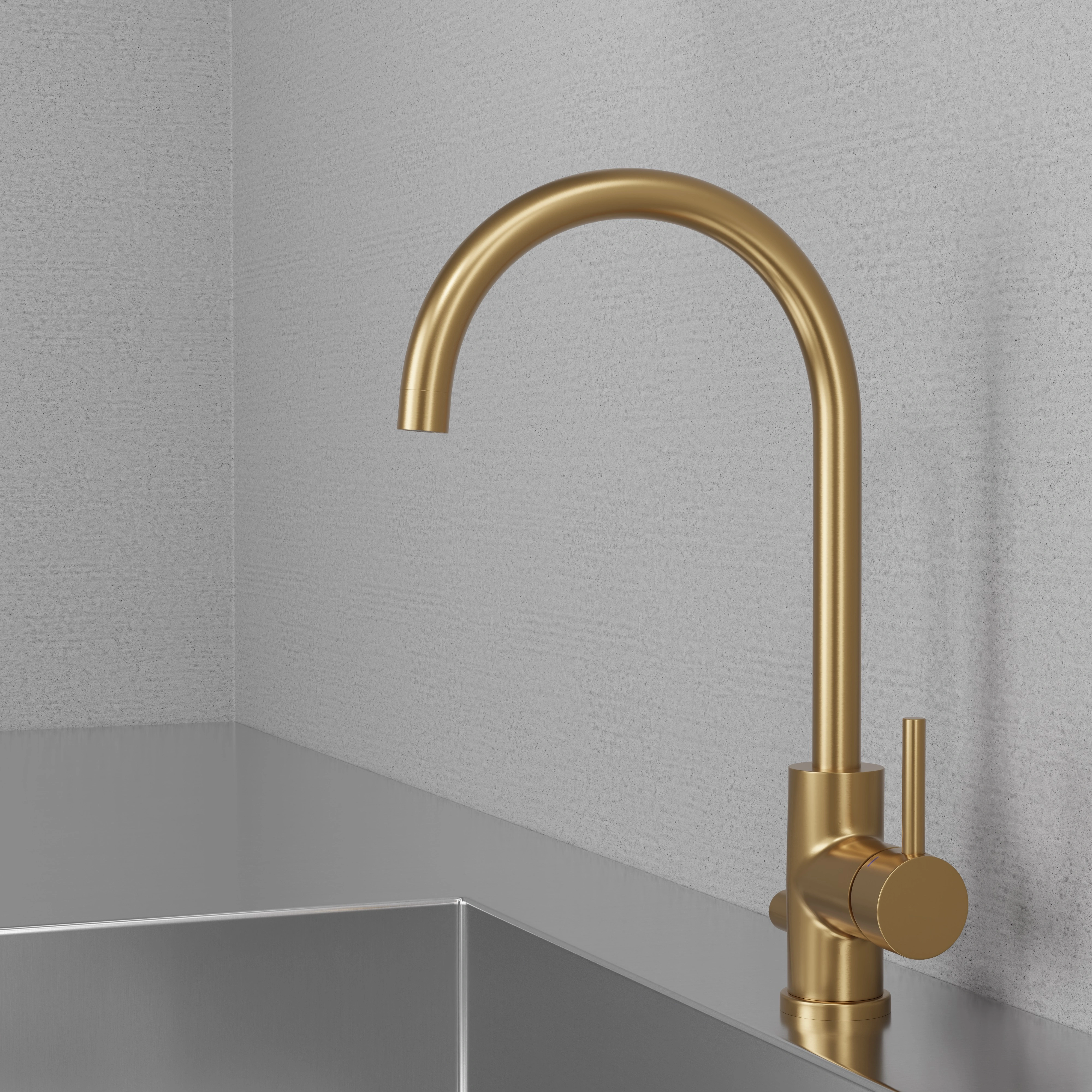 Köksblandare Steel Curve Sand Diskmaskinsavst.