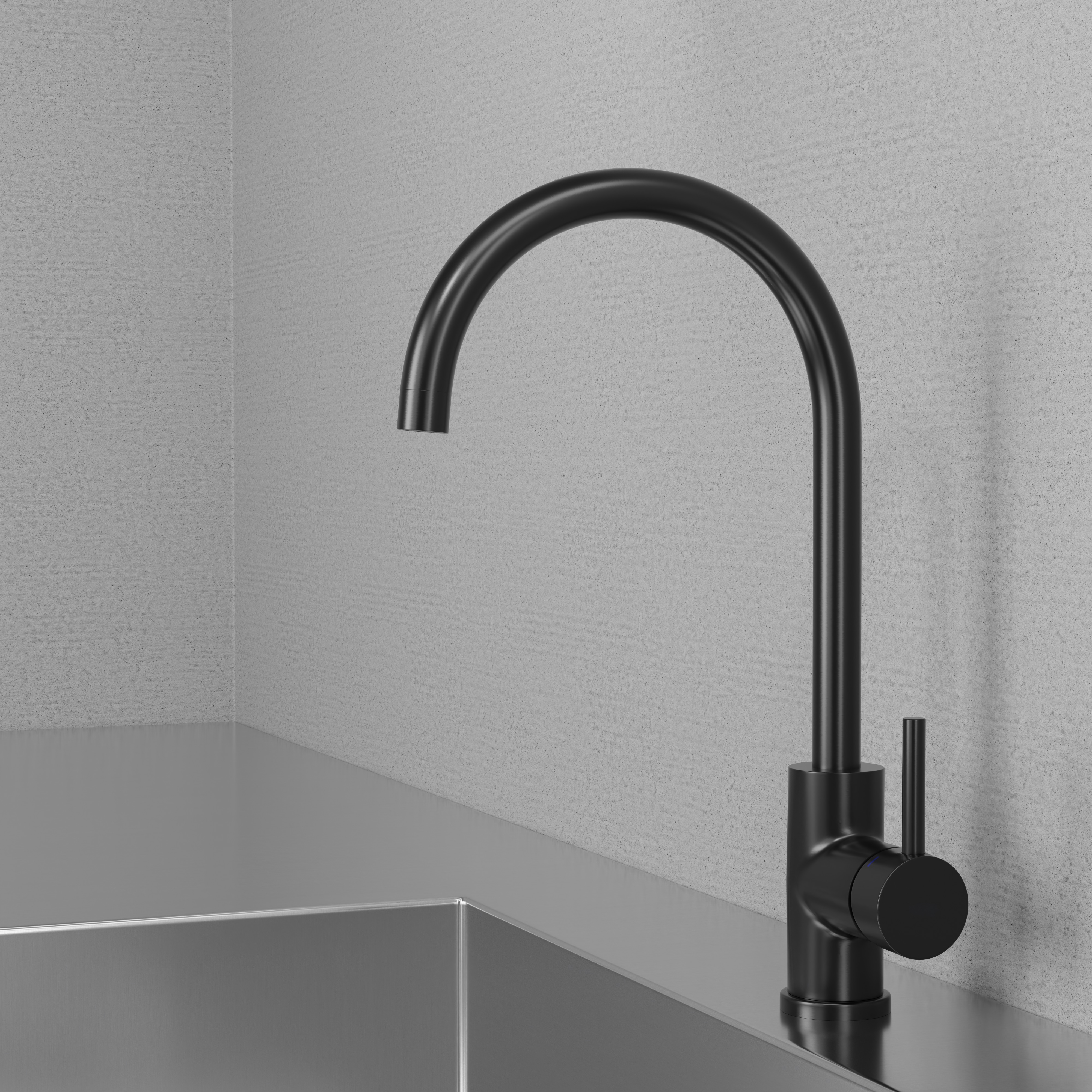 Köksblandare Steel Curve Shadow - Utan Diskmaskinsavst.