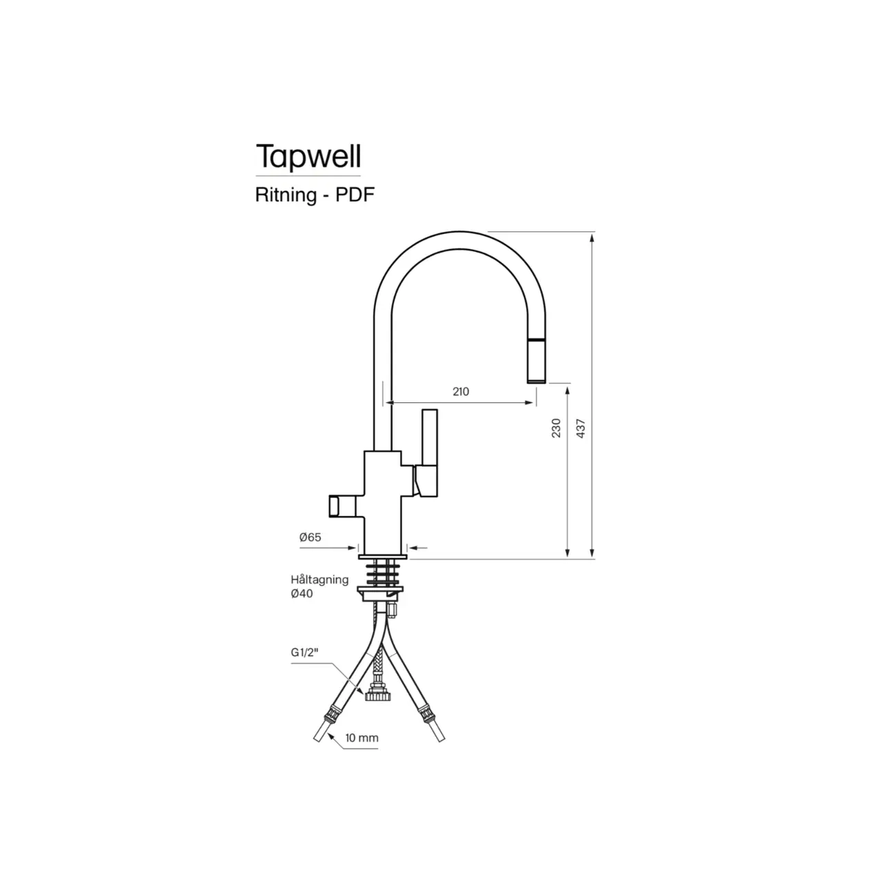 Tapwell Köksblandare ARM385 Brushed Nickel