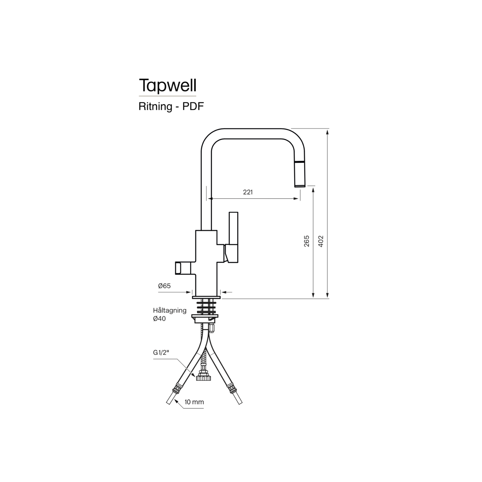 Tapwell Köksblandare ARM887 Mässing