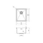 Sink 3040 PVD Matte Black