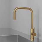 Kitchen Faucet Steel Accent Square Sand
