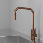 Kitchen Faucet Steel Accent Square Amber D