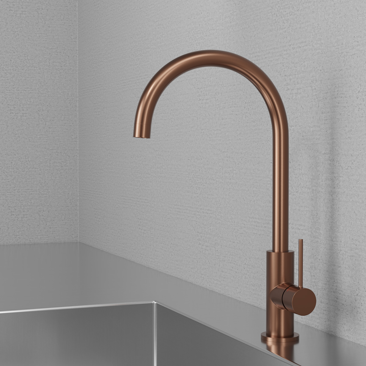 Köksblandare Steel Equip Amber - Utan Diskmaskinavst.