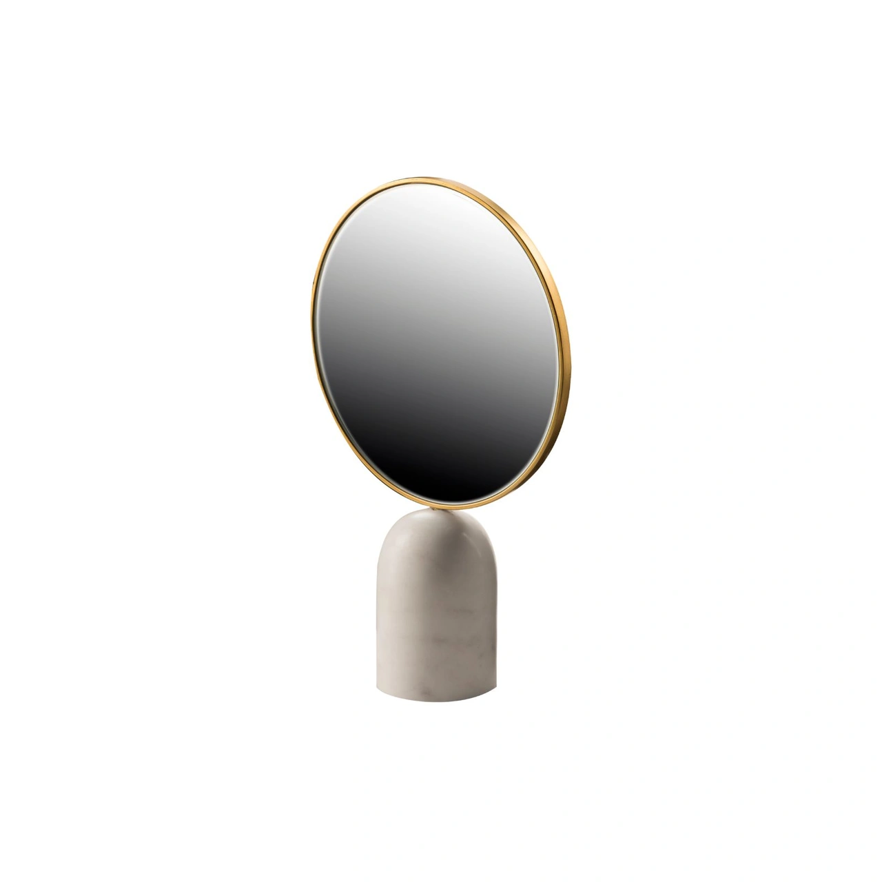 Round Mirror with Marble Base