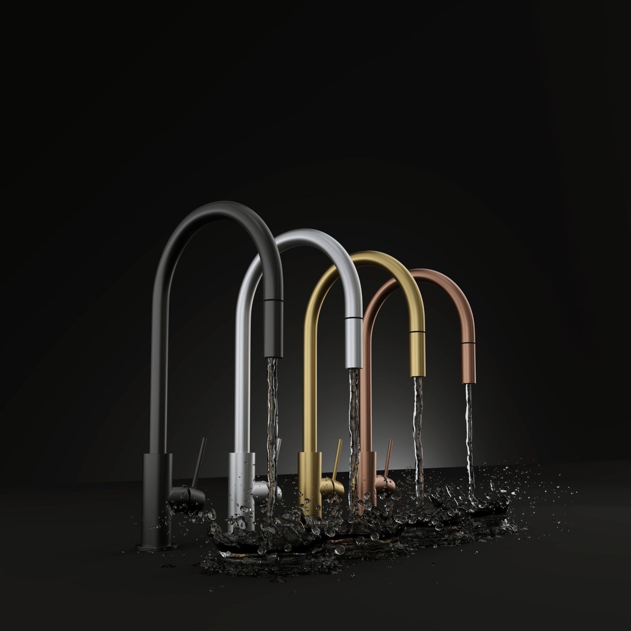 Köksblandare Steel Accent Amber Diskmaskinsavst.