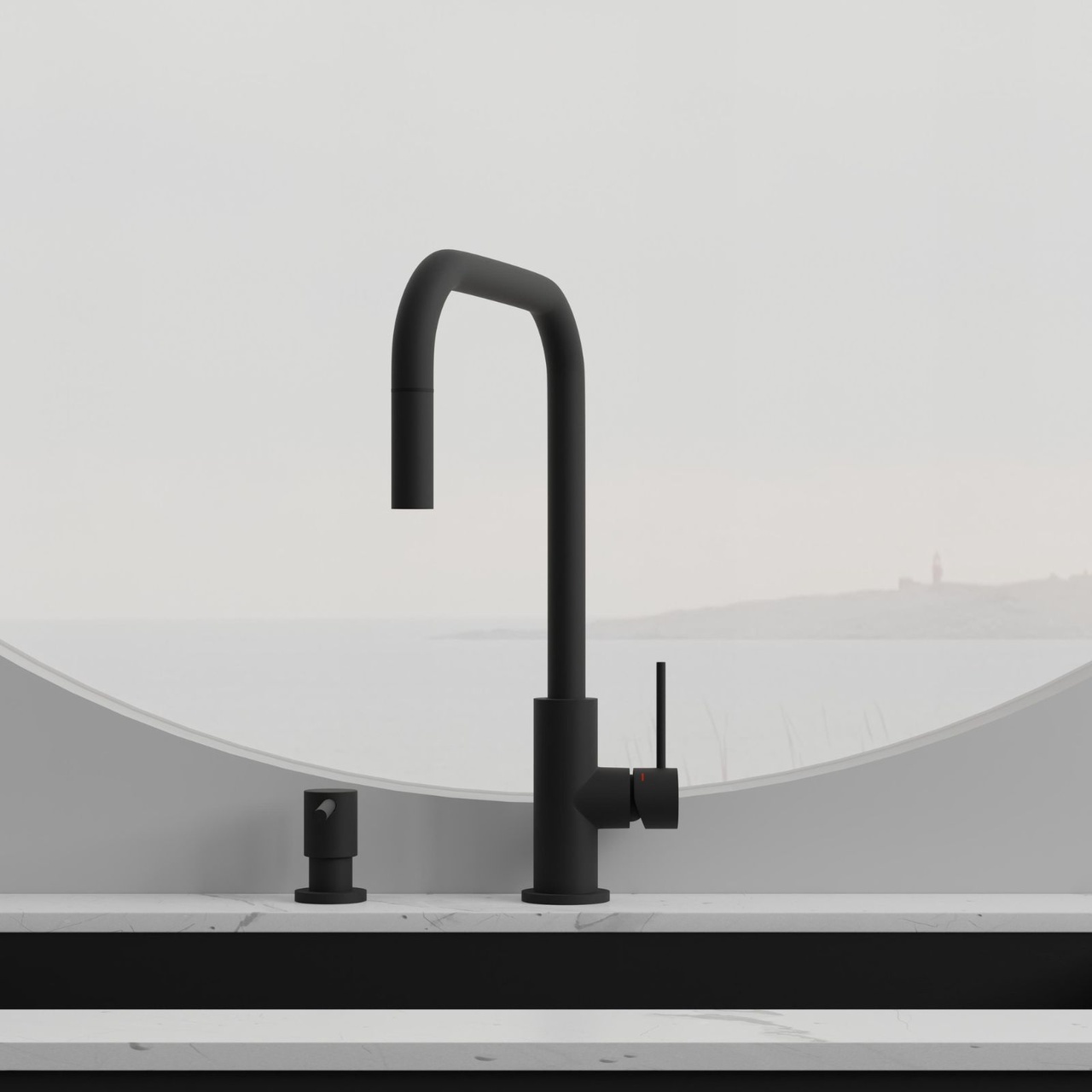 Köksblandare Accent Square Coal Diskmaskinsavst.