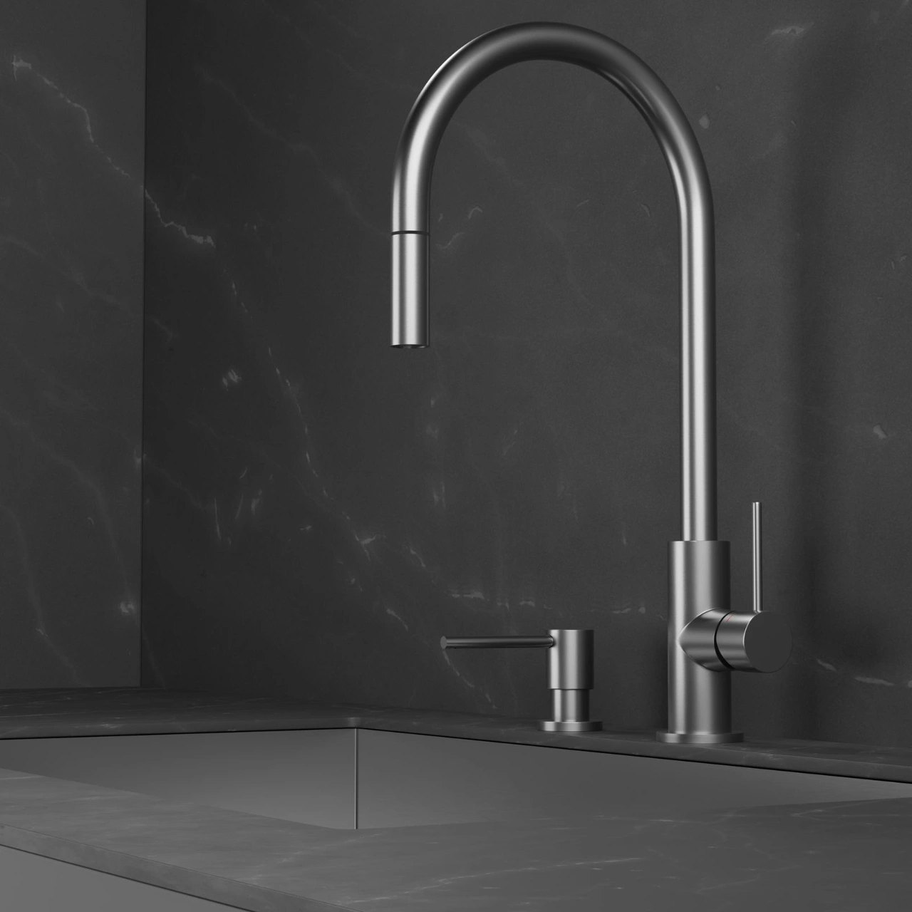 Köksblandare Steel Accent Original - Utan Diskmaskinsavst.