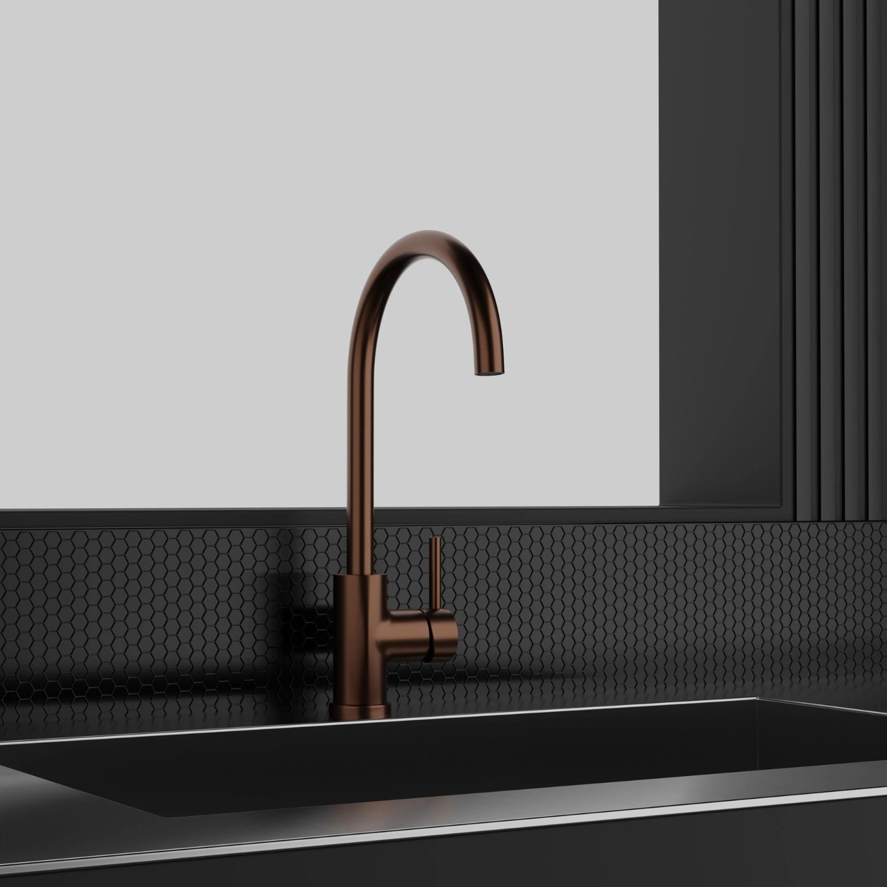 Kitchen Faucet Steel Curve Amber D