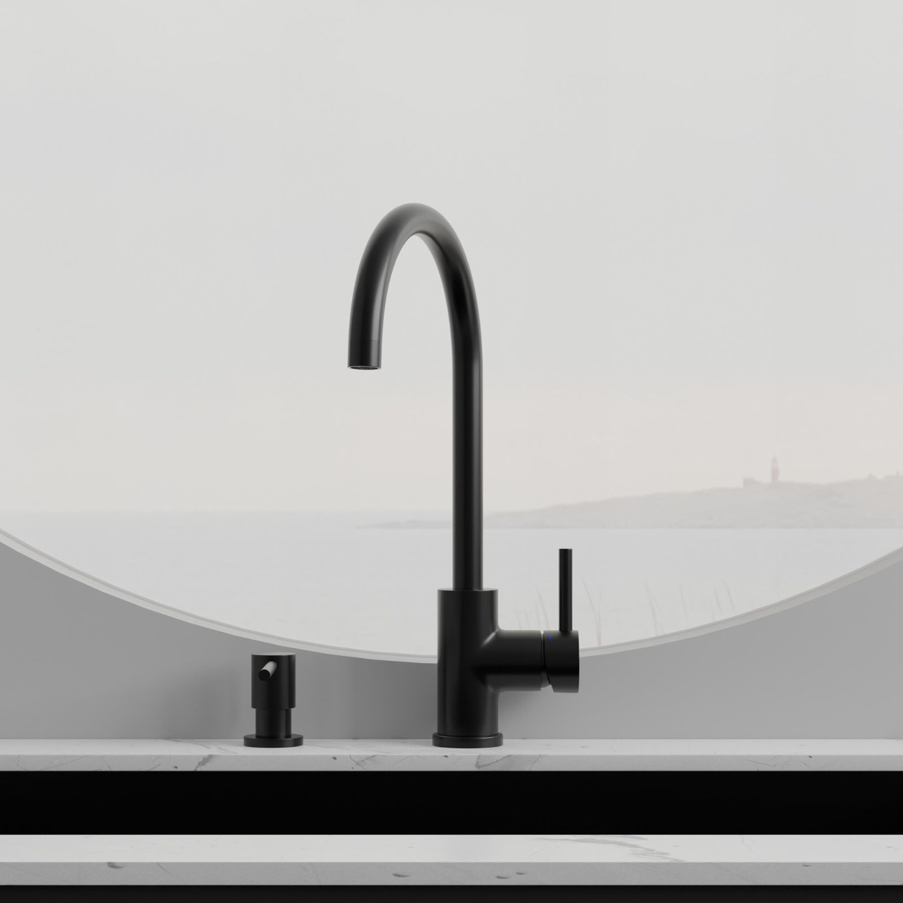 Köksblandare Steel Curve Shadow - Utan Diskmaskinsavst.