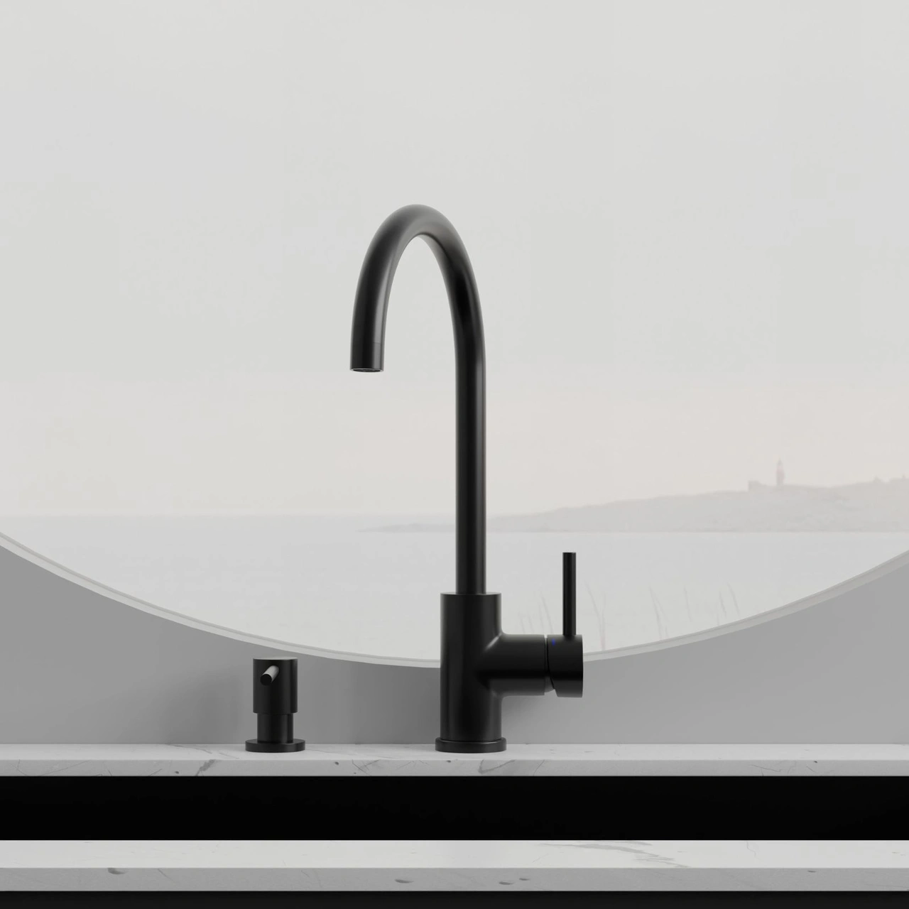 Kitchen Mixer Steel Curve Shadow