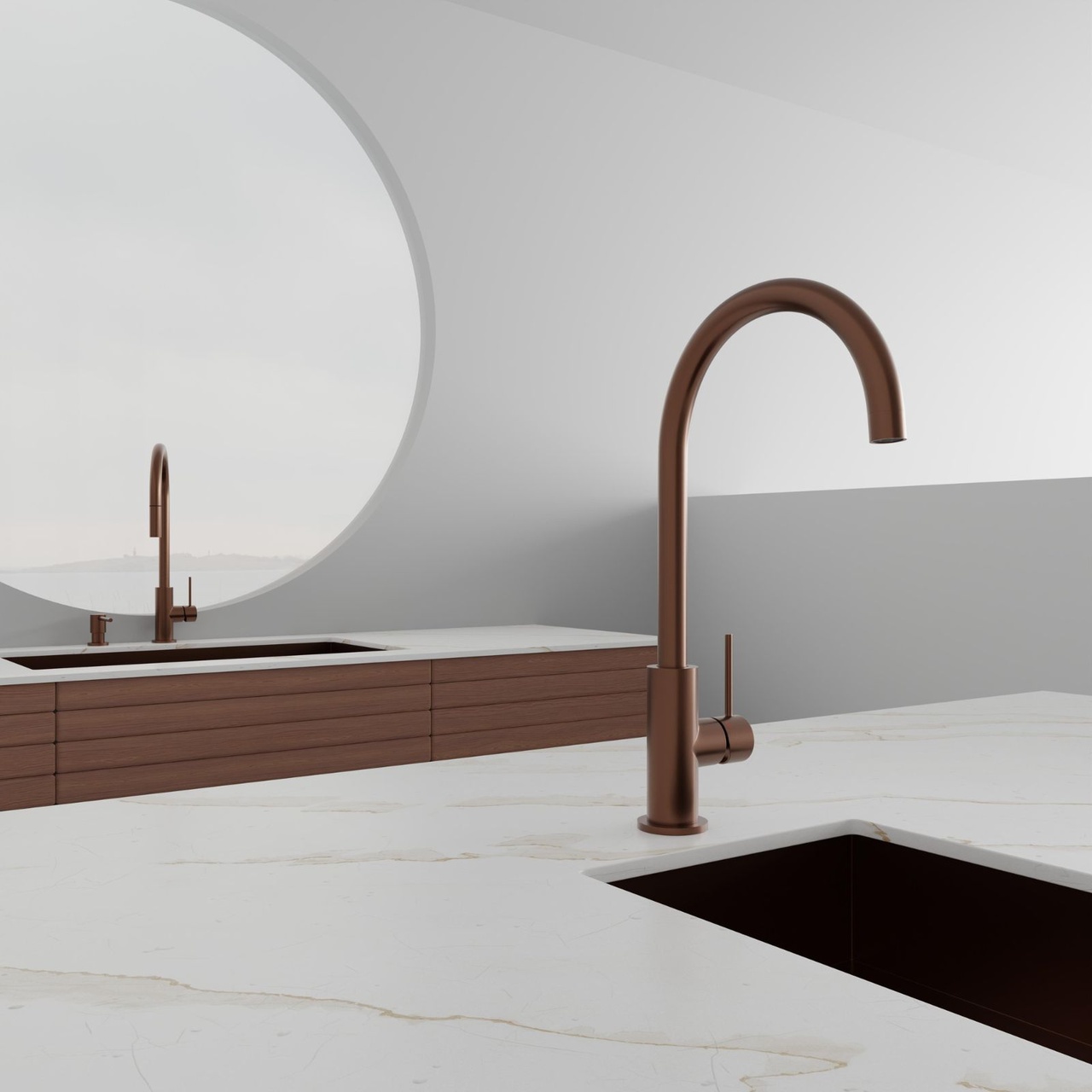 Köksblandare Steel Equip Amber - Utan Diskmaskinavst.