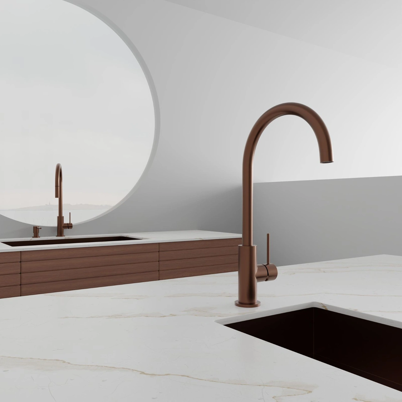 Köksblandare Steel Equip Amber - Utan Diskmaskinavst.