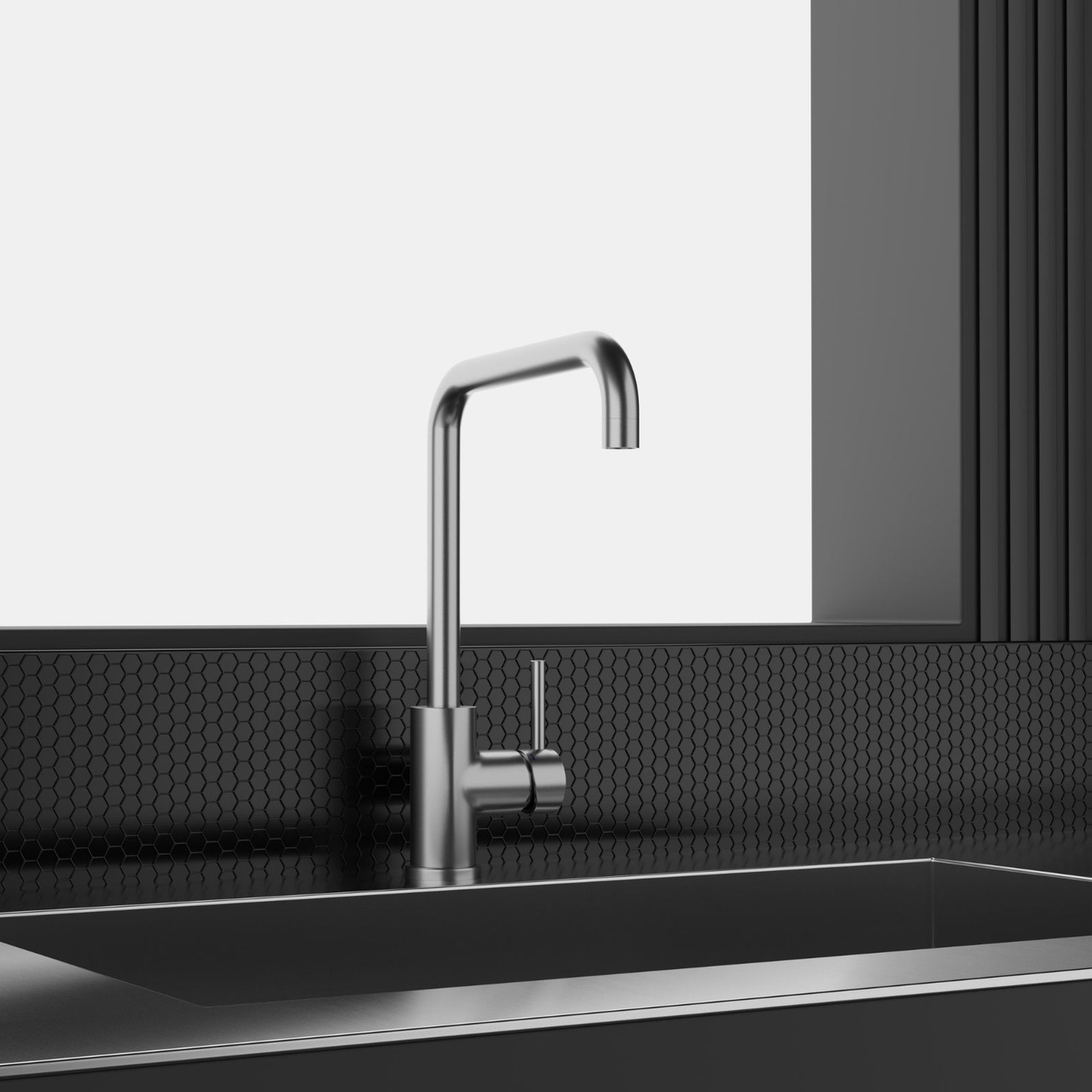 Köksblandare Steel Square Original Diskmaskinsavst.